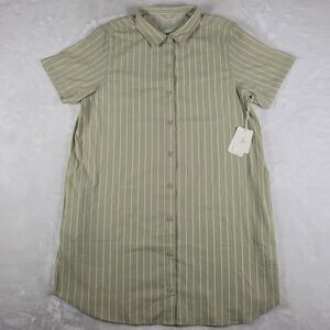 Roark Bless Up Dress Women's Large Green Perforated Breathability Pocket NWT